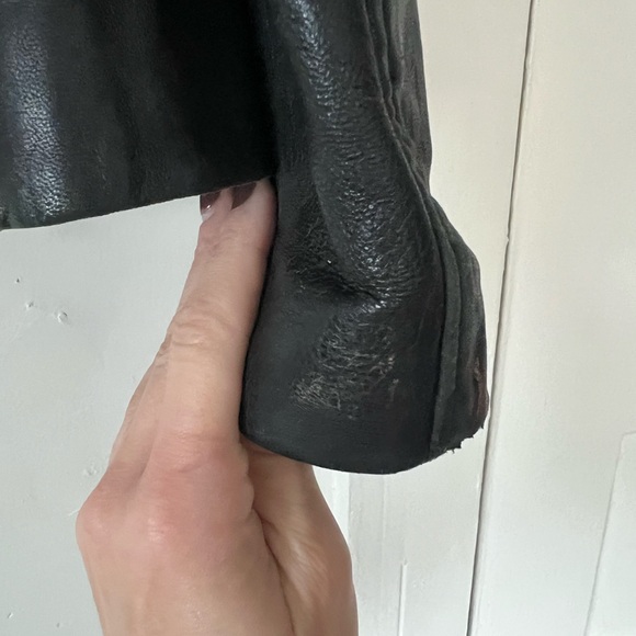 90s y2k buttery black genuine leather jacket - Picture 5 of 11